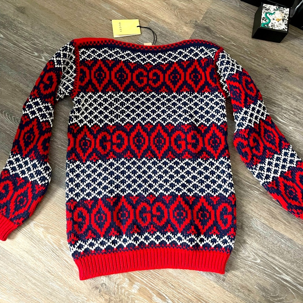 Gucci Monogram Knit Sweater